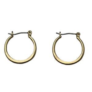 Simple Elegant Gold Colored Flattened Hoops with